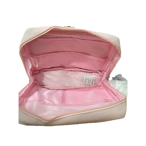 Hello Kitty Pale Pink Canvas Cosmetic Makeup Bag Travel Bag Kawaii 10x6x2 3/4 - Picture 6 of 8